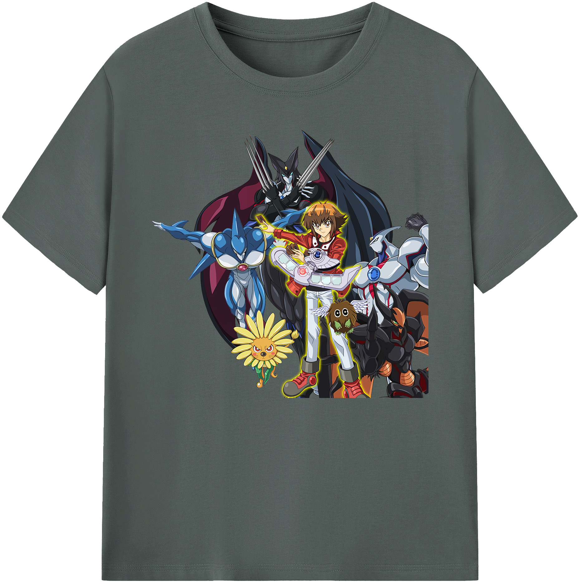 （画像用） 遊☆戯☆王 Yu-Gi-Oh! 綿100％ メンズ半袖Tシャツ｜肌触りやわらか＆通気性